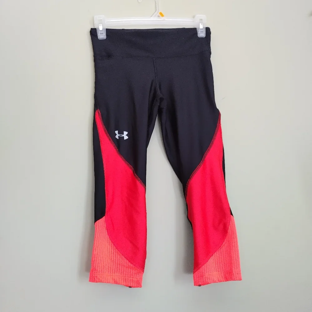 UNDER ARMOUR WOMEN'S HEATGEAR COLOR BLOCK COMPRESSION LEGGINGS SZ S - Picture 4 of 10